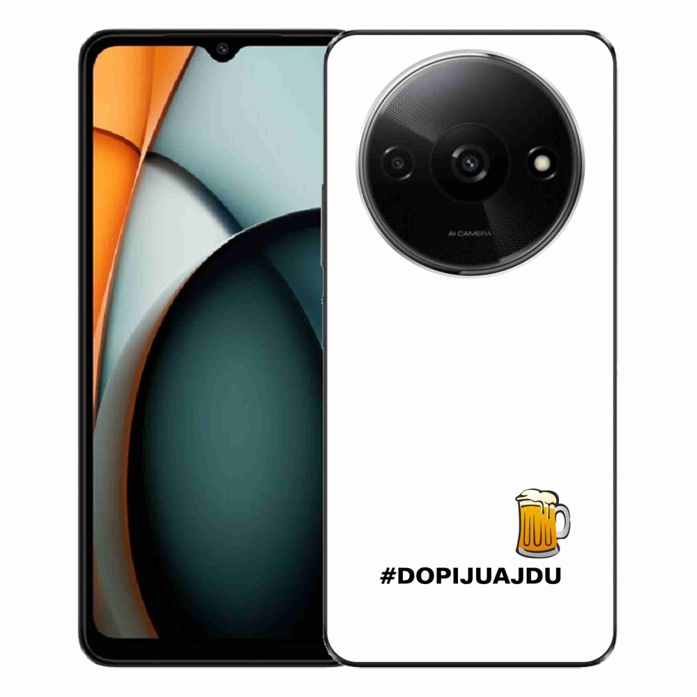 Gelový kryt mmCase na Xiaomi Redmi A3  - pivní motiv 1 bílé pozadí