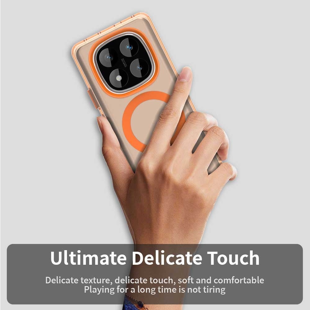 Candy gelový obal s MagSafe na Xiaomi Redmi Note 14 Pro - oranžový
