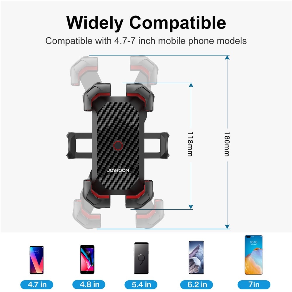 Univerzální držák telefonu na kolo Joyroom na řídítka – černý