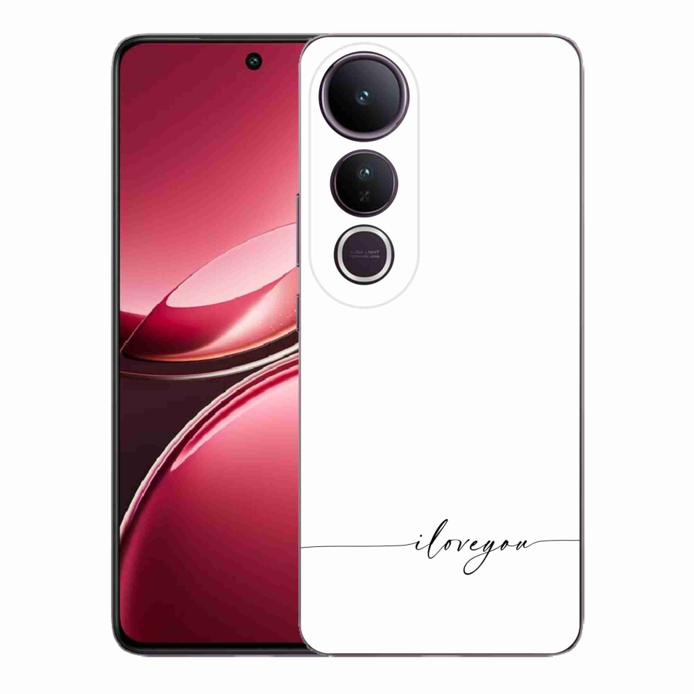 Gelový kryt mmCase na Vivo V50 Lite 4G/5G - I love you bílé pozadí