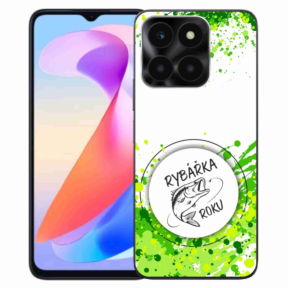 Gelový kryt mmCase na Honor X6a - rybářka roku bílé pozadí