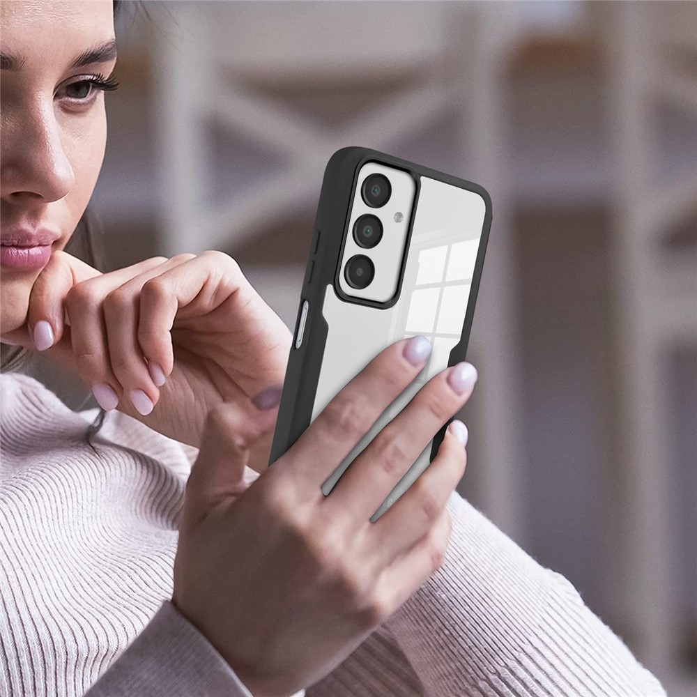 Acryl gelový obal s rámečkem pro ochranou displeje na Samsung Galaxy A16 4G/5G/A17 5G - černý