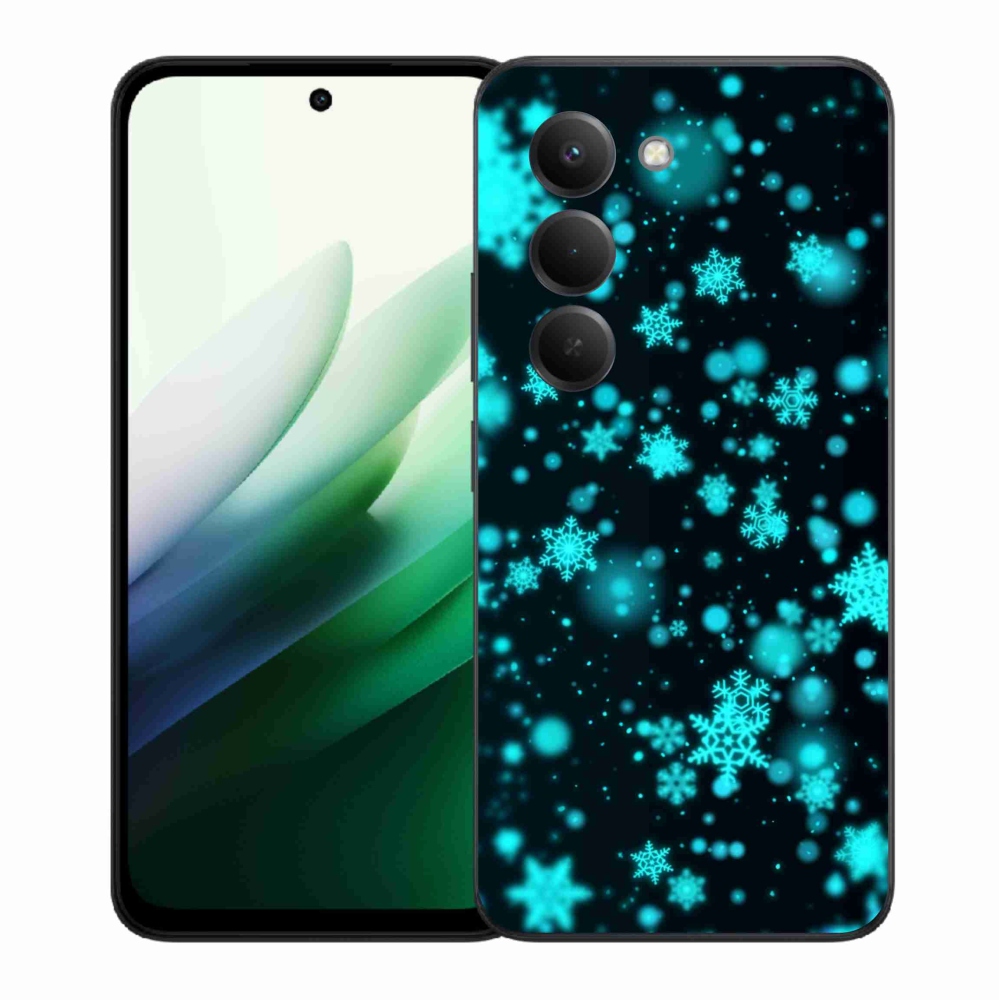 Gelový kryt mmCase na Xiaomi Redmi 15 5G (169mm) - sněhové vločky 1