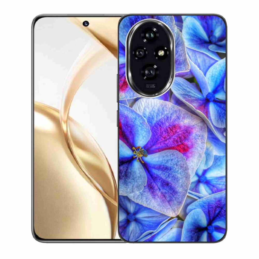 Gelový kryt mmCase na Honor 200 5G - modré květy 1