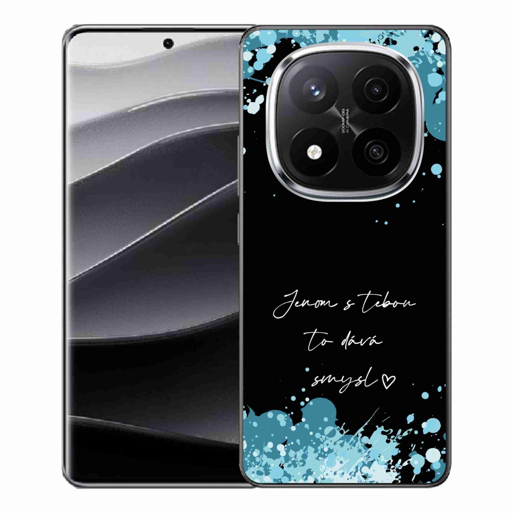 Gelový kryt mmCase na Xiaomi Redmi Note 14 Pro+ 5G - zamilovaný text černé pozadí