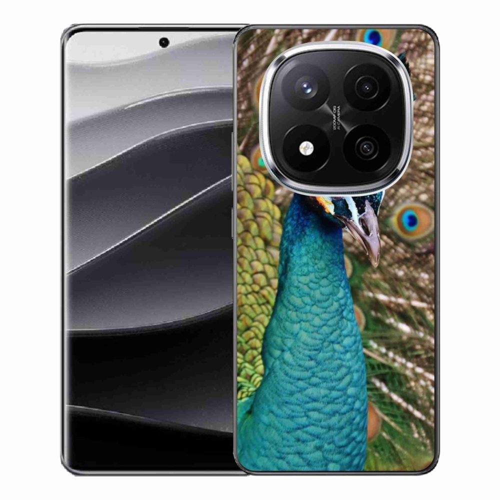 Gelový kryt mmCase na Xiaomi Redmi Note 14 Pro+ 5G - páv