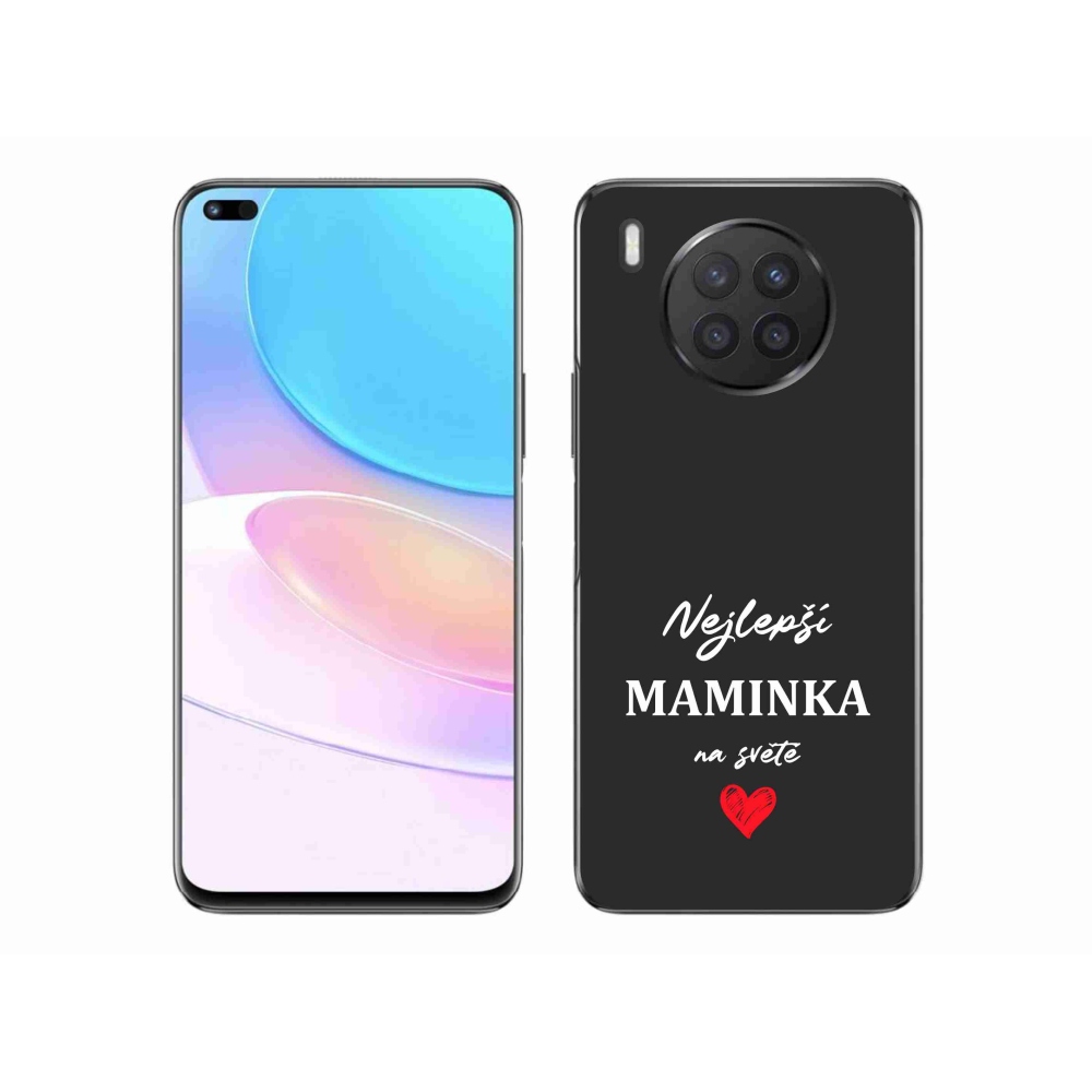 Gelový kryt mmCase na Huawei Nova 8i - nejlepší maminka 1 černé pozadí