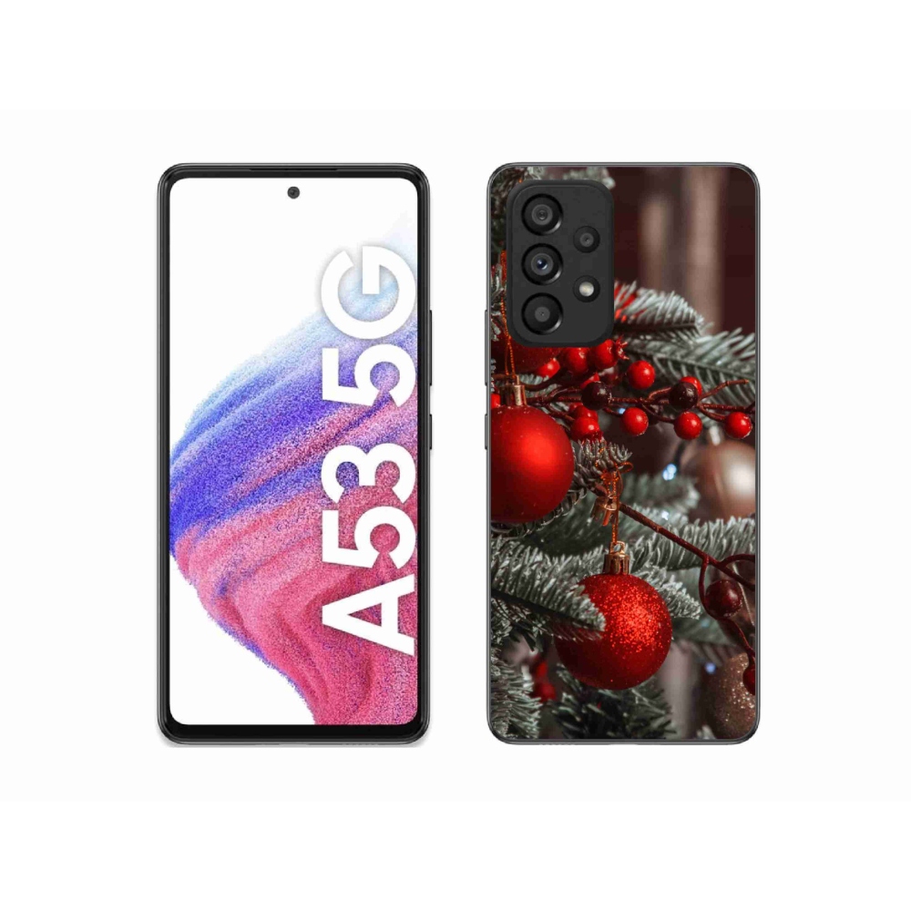 Gelový kryt mmCase na Samsung Galaxy A53 5G - vánoční ozdoby 2