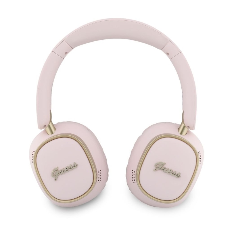 Guess Rectangle Metal Script Logo ENC Bezdrátová Sluchátka Pink