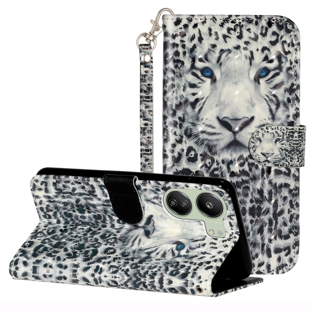 Decor knížkové pouzdro pro Xiaomi Poco C65/Redmi 13C - leopard