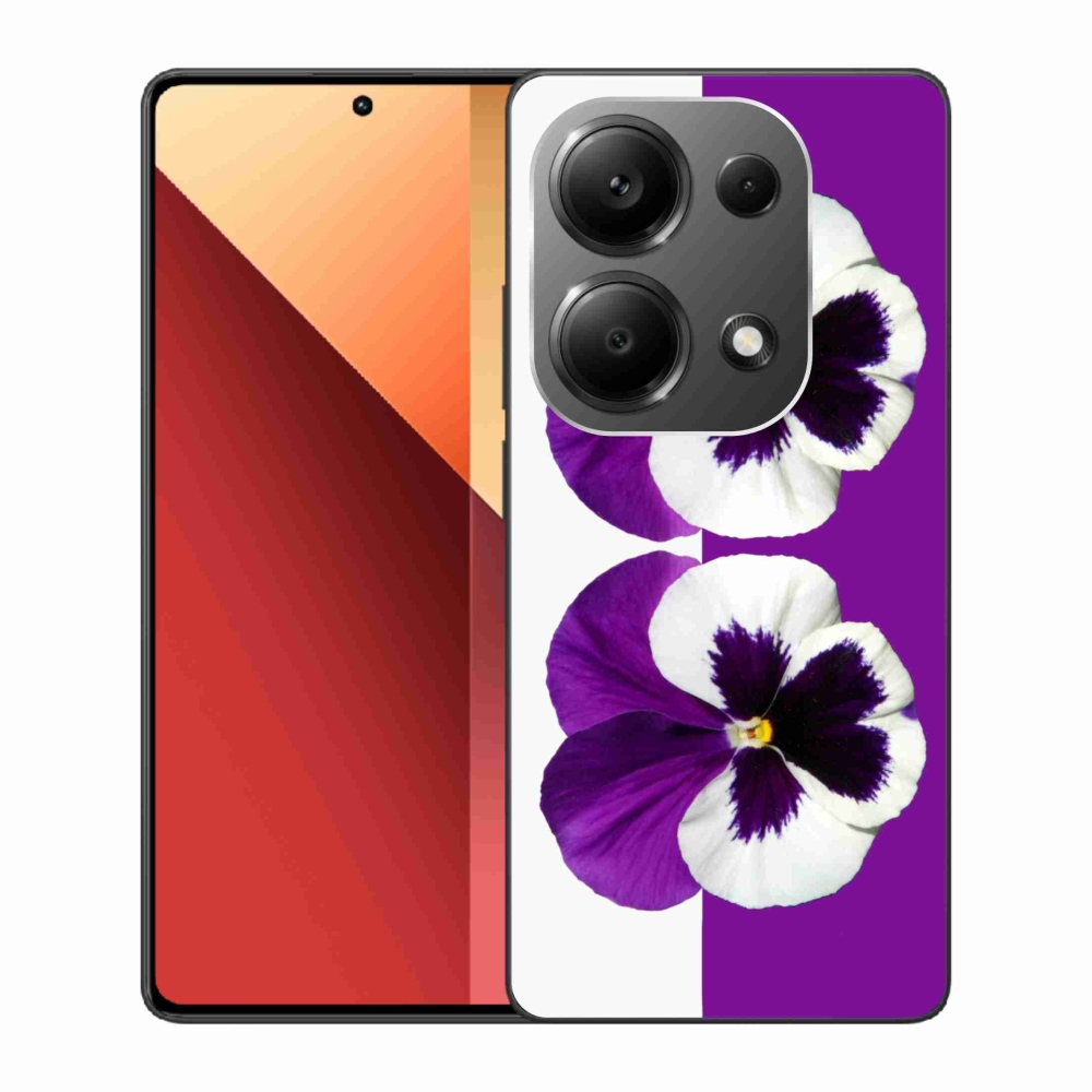 Gelový kryt mmCase na Xiaomi Redmi Note 13 Pro 4G/Poco M6 Pro - fialovobílý květ