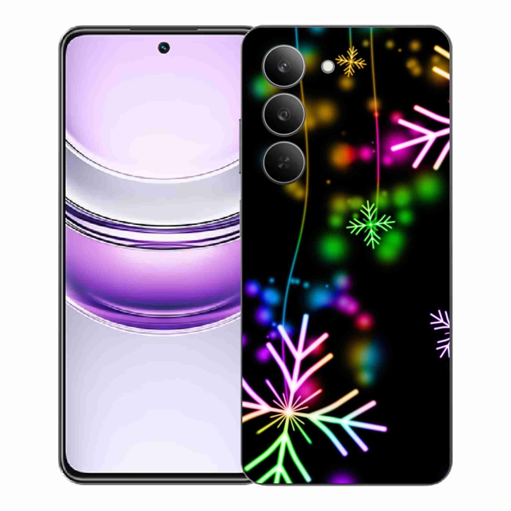Gelový kryt mmCase na Realme 14x 5G - barevné vločky