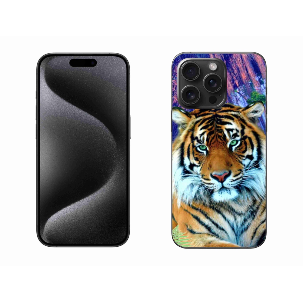 Gelový obal mmCase na iPhone 15 Pro Max - tygr