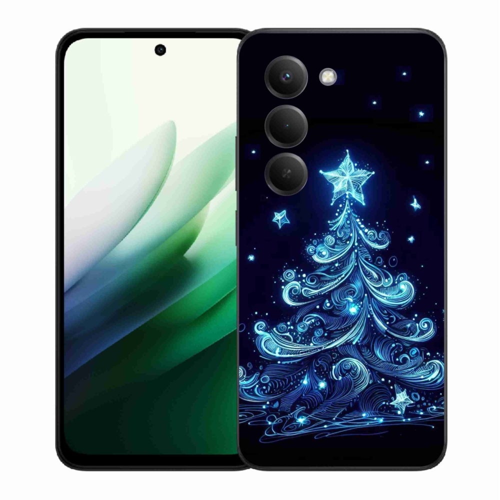 Gelový kryt mmCase na Xiaomi Redmi 15 5G (169mm) - neonový vánoční stromek 4