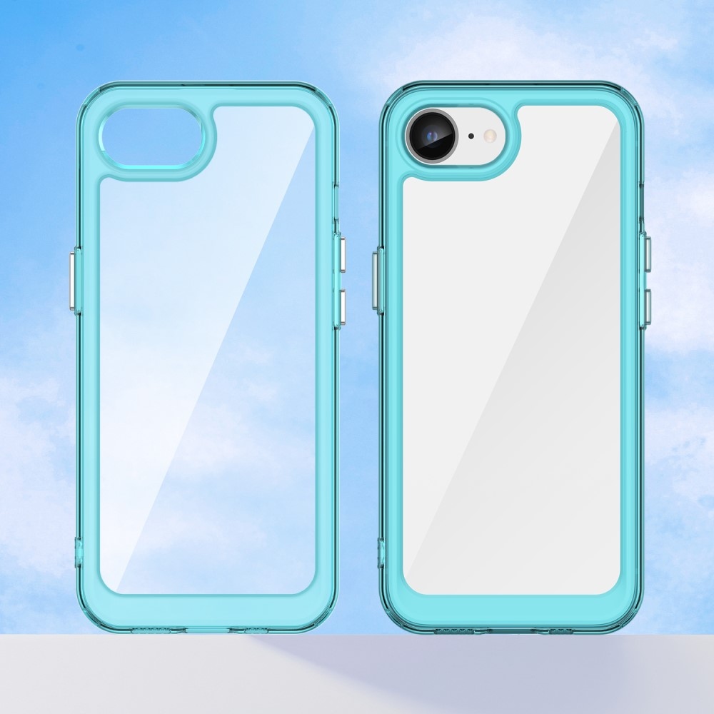 Gelový obal s pevnými zády na iPhone 16e - světlemodrý