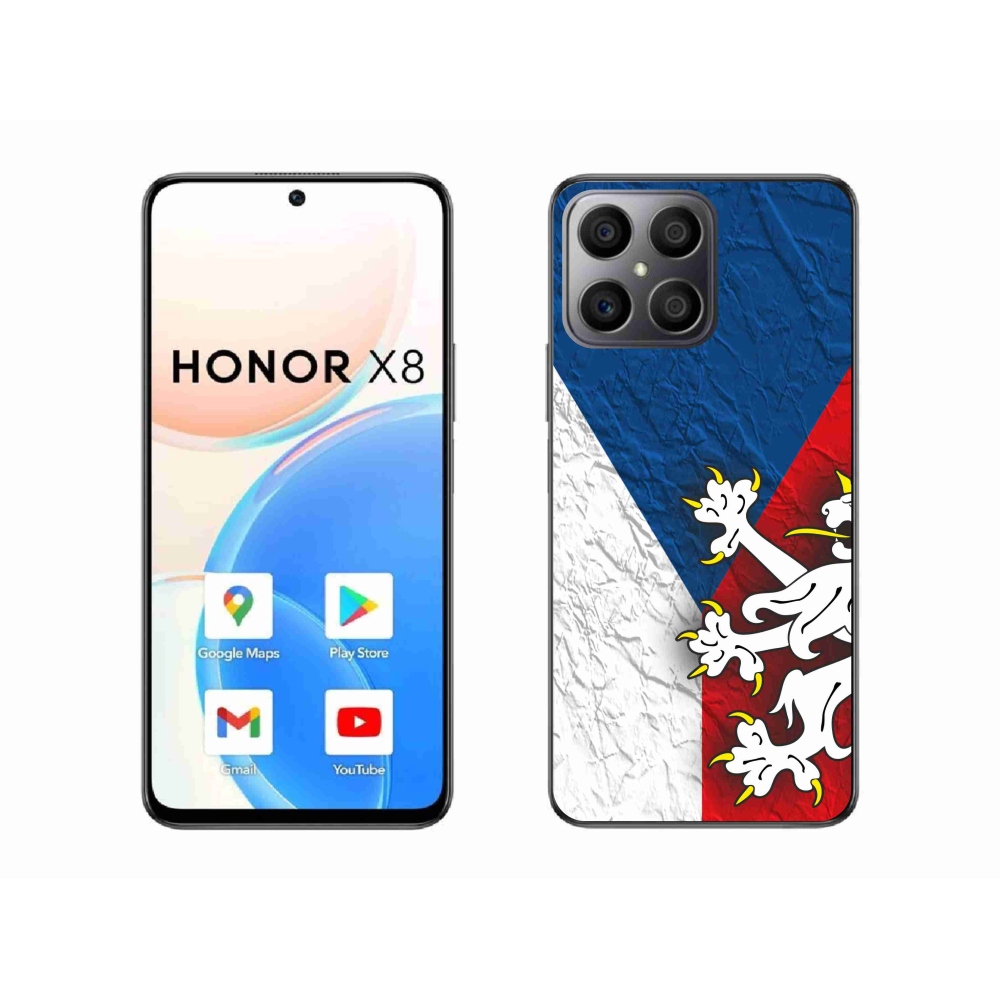 Gelový kryt mmCase na Honor X8 4G - česká vlajka 1