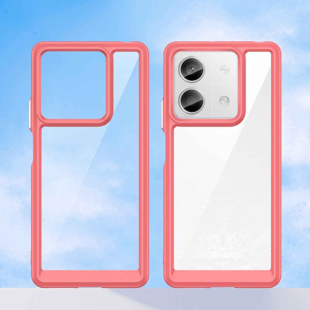 Gelový obal s pevnými zády na Xiaomi Redmi Note 13 5G - červený