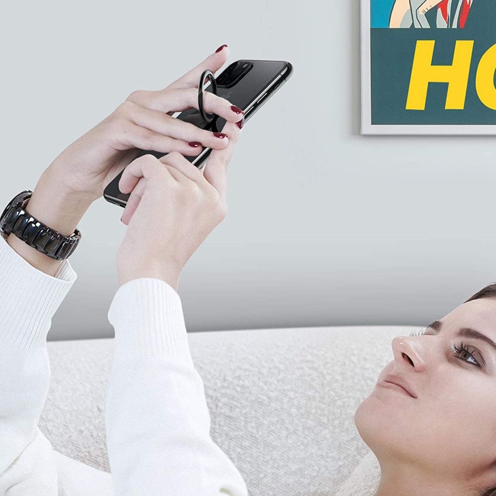 Tech-Protect magnetický kroužek a stojánek na telefon - třpytivě růžový