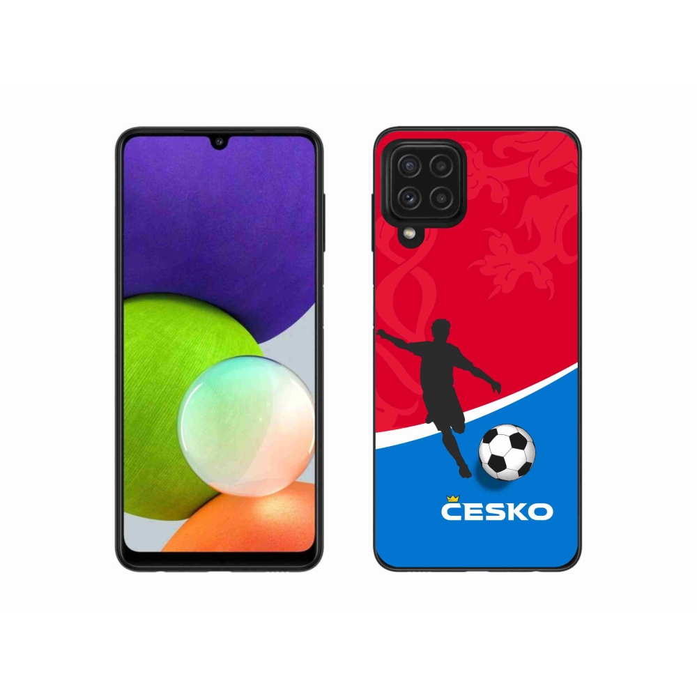 Gelový kryt mmCase na Samsung Galaxy A22 4G - fotbal Česko