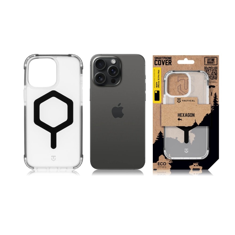 Tactical MagForce Hexagon Kryt pro Apple iPhone 15 Pro Max T-Black