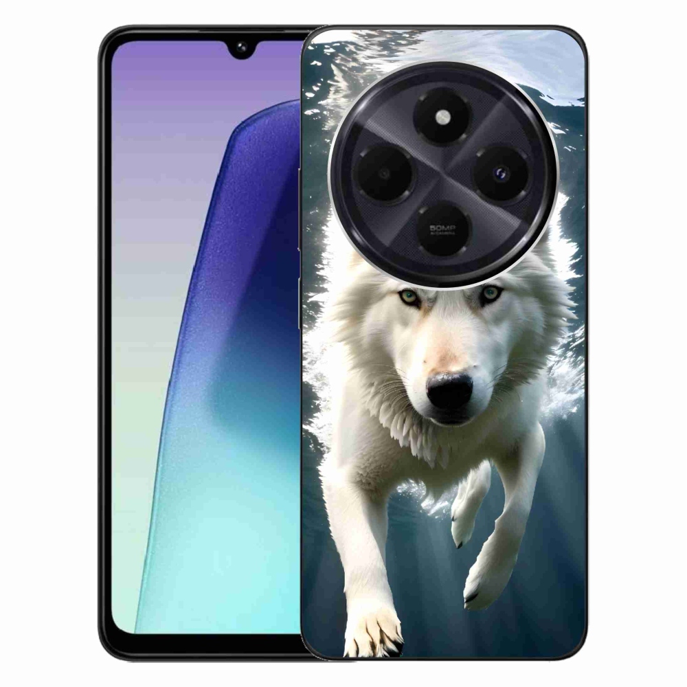 Gelový kryt mmCase na Xiaomi Redmi 14C/Poco C75 - bílý vlk