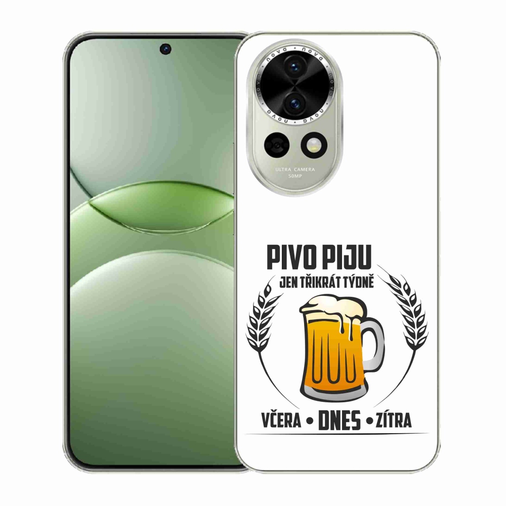 Gelový kryt mmCase na Huawei Nova 13 5G - pivní motiv bílé pozadí