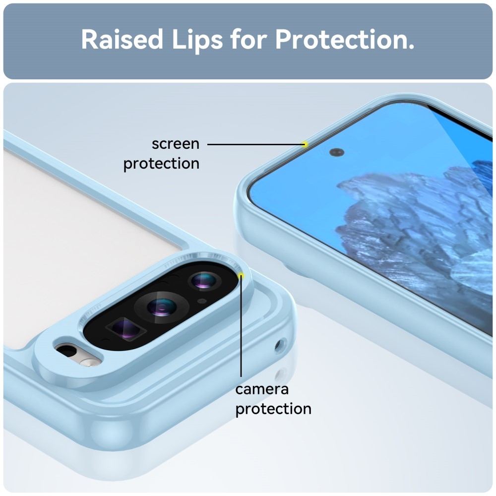 Gelový obal s pevnými zády na Google Pixel 9/9 Pro - modrý