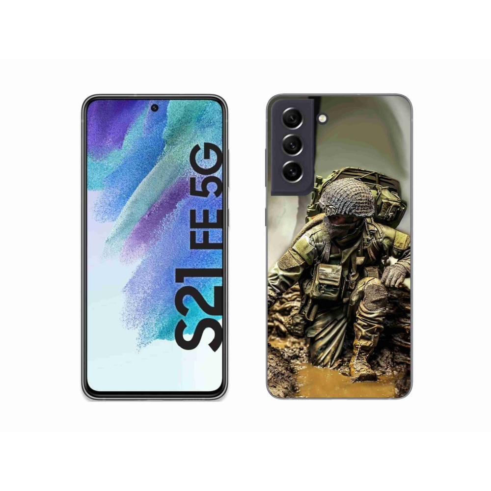 Gelový kryt mmCase na Samsung Galaxy S21 FE 5G - voják