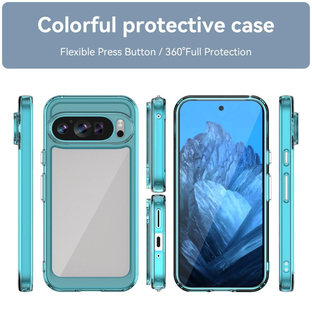 Gelový obal s pevnými zády na Google Pixel 9/9 Pro - světlemodrý