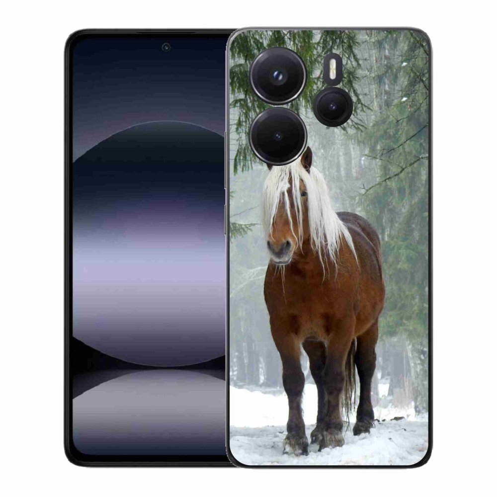 Gelový kryt mmCase na Xiaomi Redmi Note 14 - kůň v lese