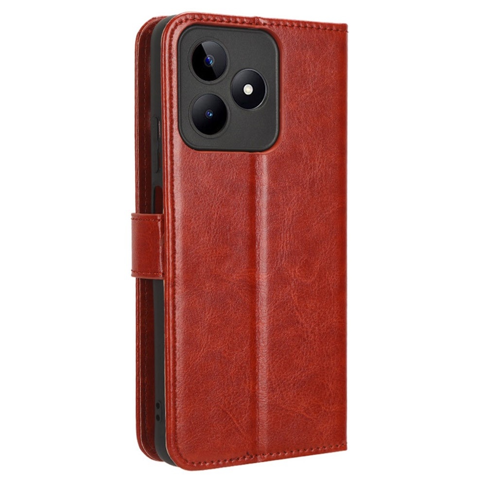 Crazy knížkové pouzdro na Realme Note 50 - hnědé
