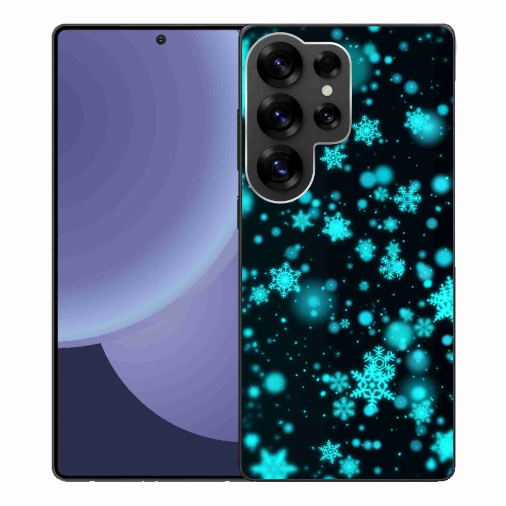 Gelový kryt mmCase na Samsung Galaxy S25 Ultra - sněhové vločky 1
