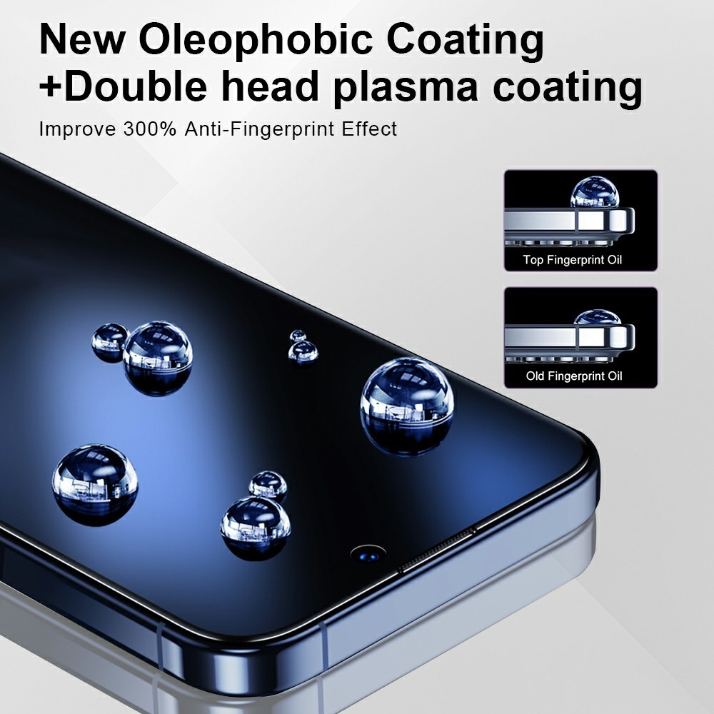 YONG celoplošné tvrzené sklo na mobil iPhone 18 Pro Max/17 Pro Max s aplikačním rámečkem