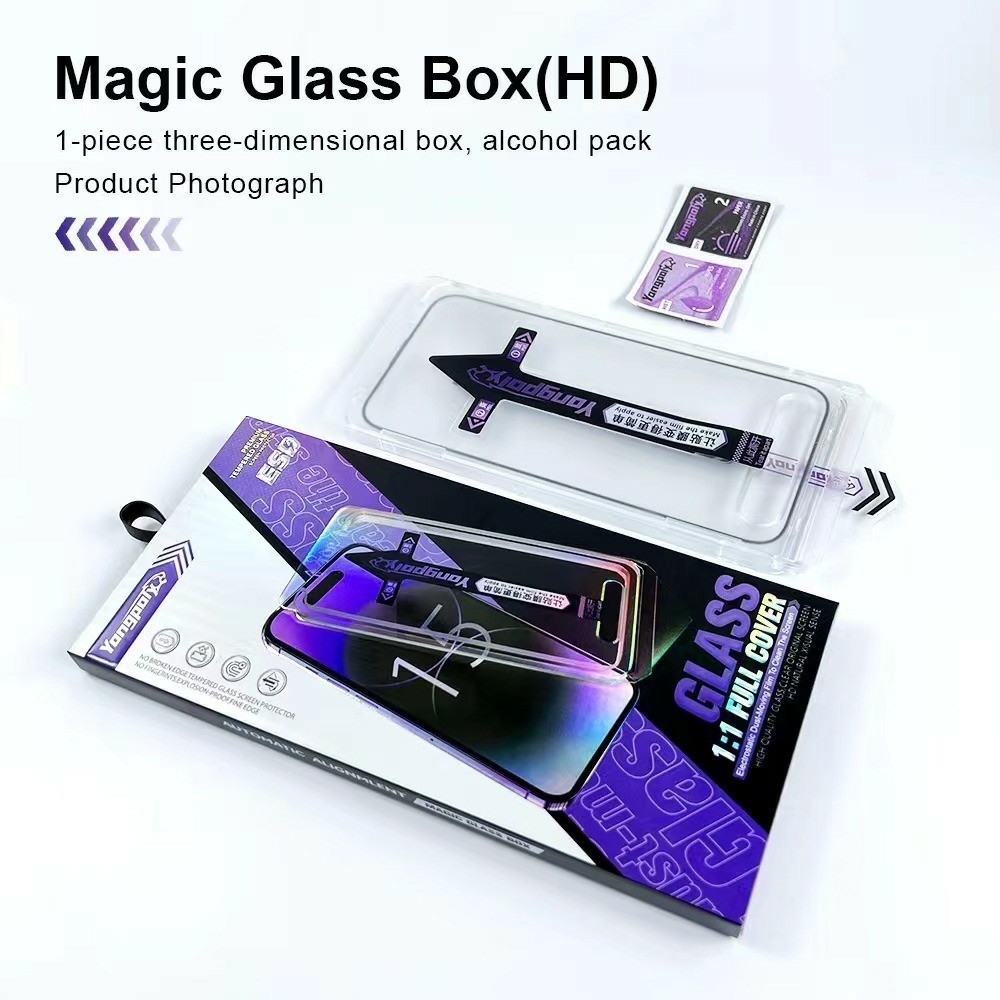 YONG celoplošné tvrzené sklo na mobil iPhone 18 Pro Max/17 Pro Max s aplikačním rámečkem