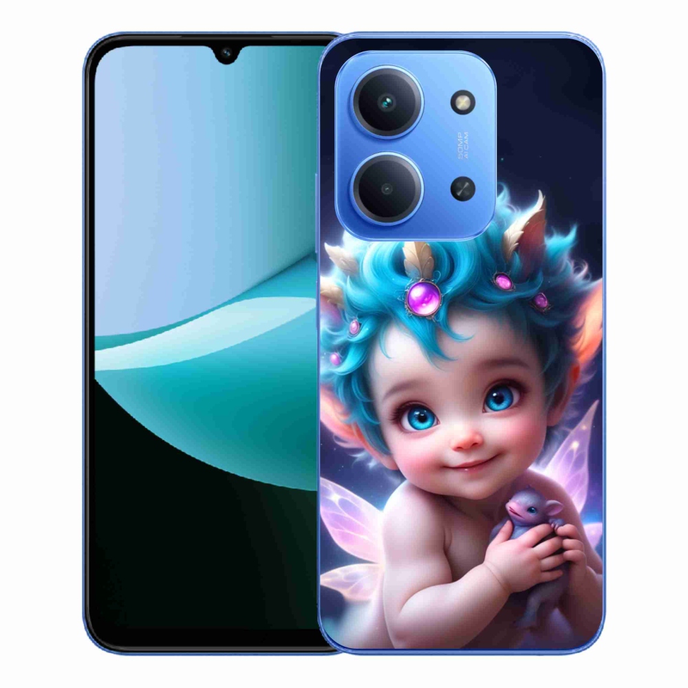 Gelový kryt mmCase na Xiaomi Redmi 15C 4G/5G (173mm) - dítě s motýlími křídly