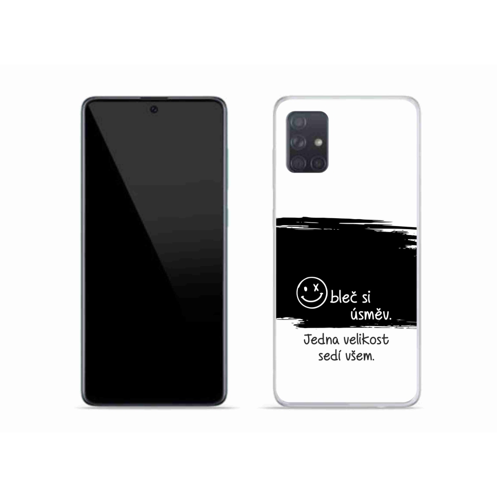Gelový kryt mmCase na Samsung Galaxy A51 - vtipný text 8 černobílé pozadí