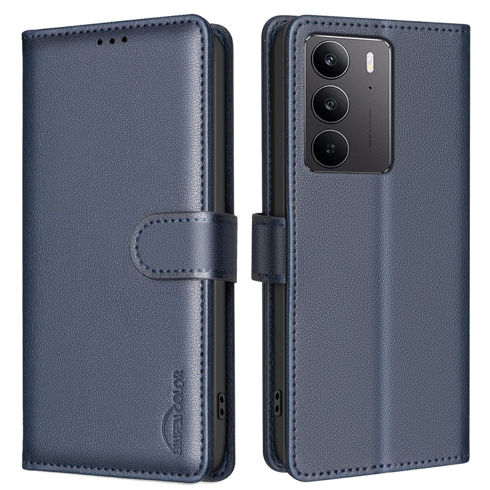 BINFEN knížkové pouzdro na Realme C75 - modré