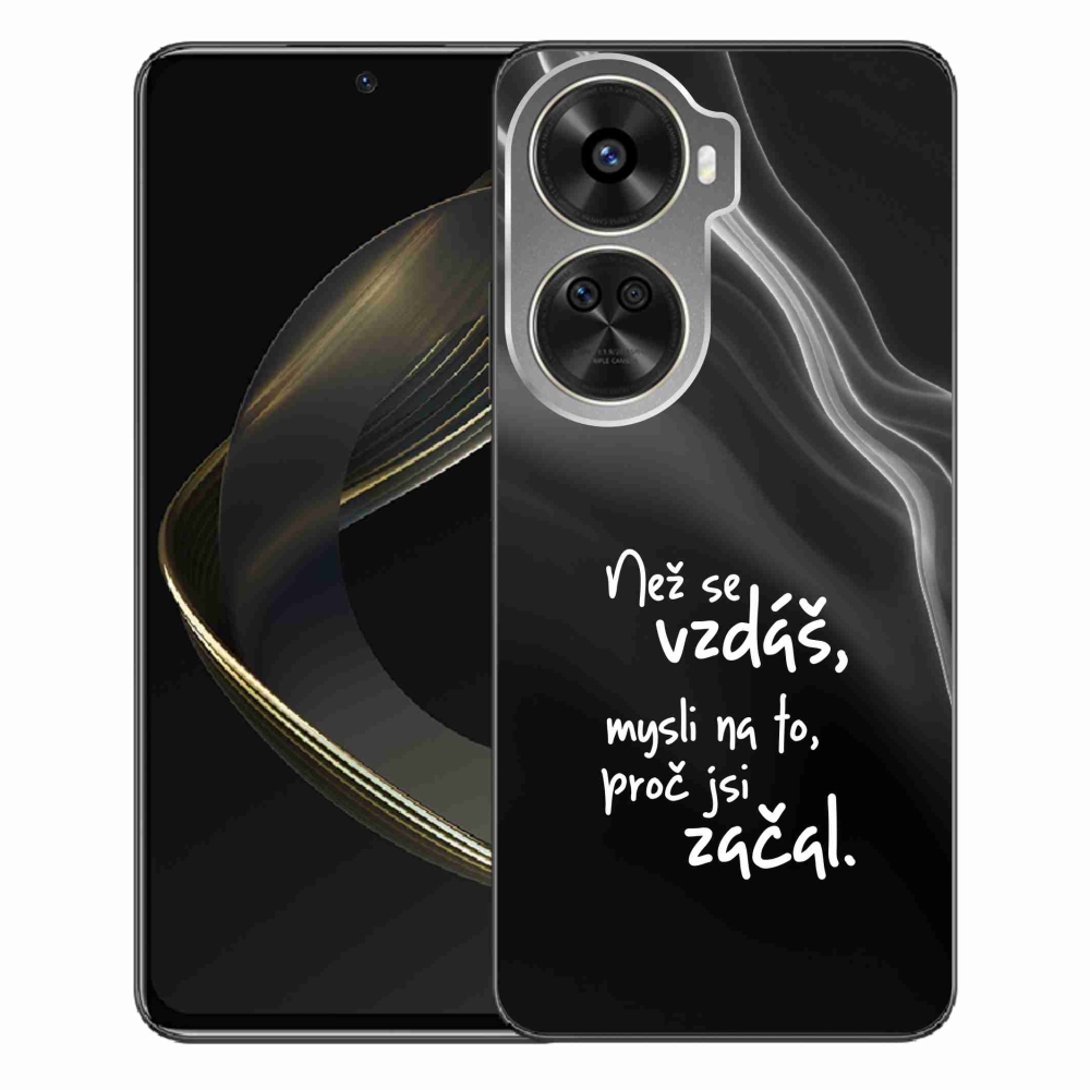 Gelový kryt mmCase na Huawei Nova 12 SE - citát 2 černé pozadí