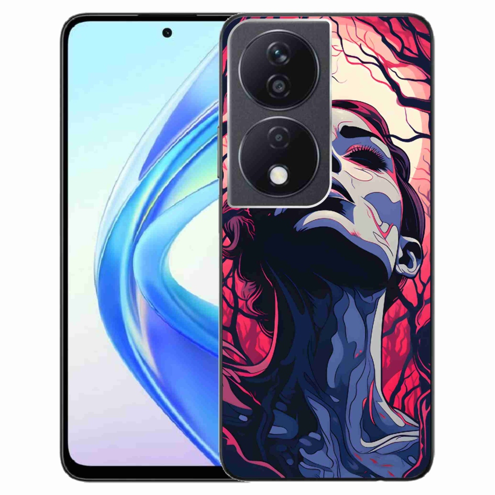 Gelový kryt mmCase na Honor X7b/Honor 90 Smart - abstraktní obličej