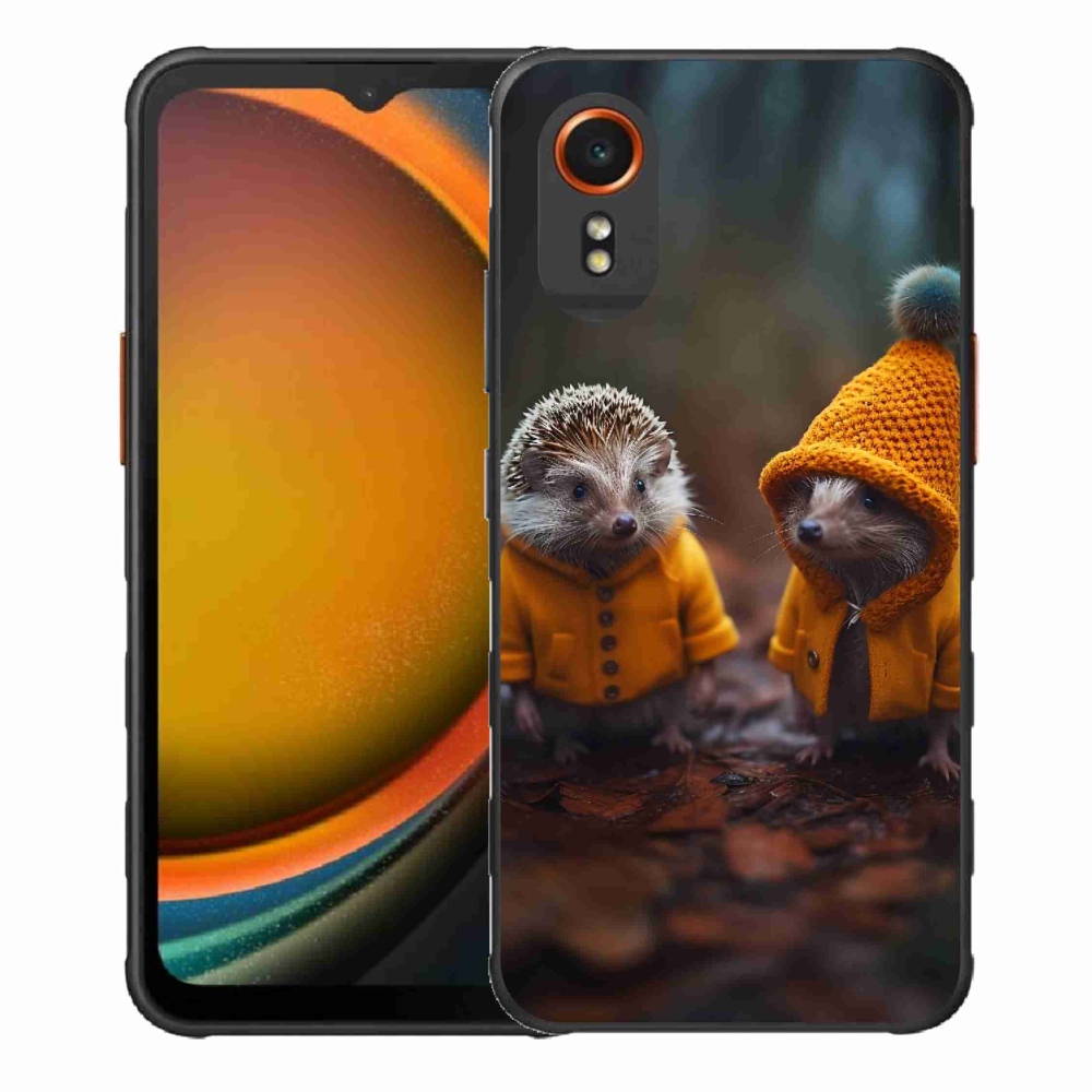 Gelový kryt mmCase na Samsung Galaxy Xcover 7 - ježci