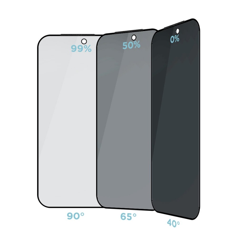 OBAL:ME Privacy 5D Tvrzené Sklo s Aplikátorem pro Apple iPhone 18 Pro Max Black