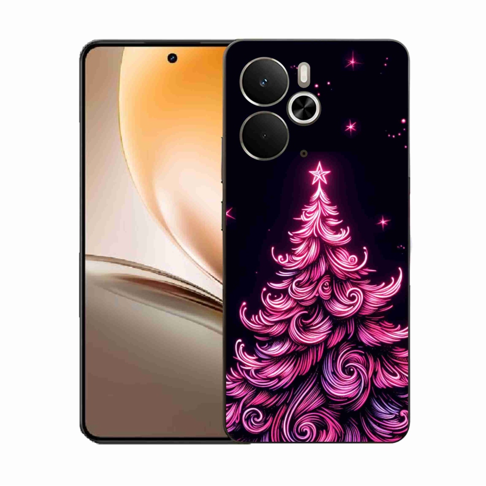 Gelový kryt mmCase na Realme 14 5G - neonový vánoční stromek 2