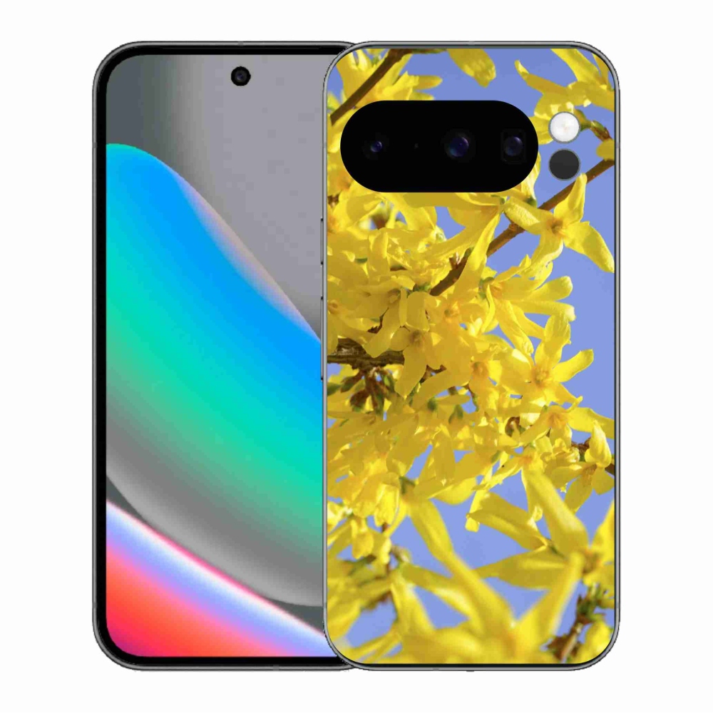 Gelový kryt mmCase na Google Pixel 10 Pro - žluté květy