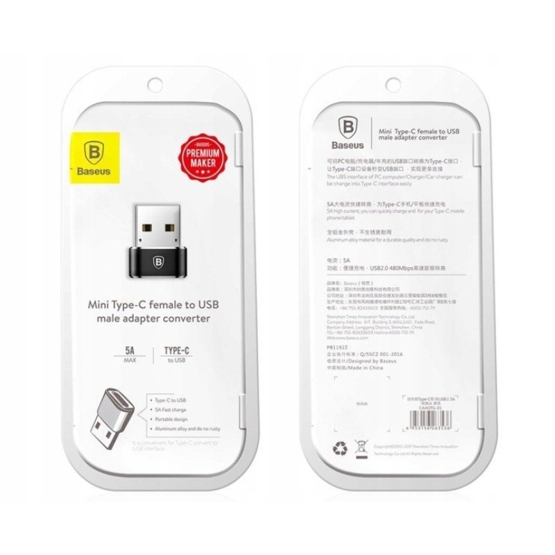 Baseus Adaptér z USB-C na USB-A Black 