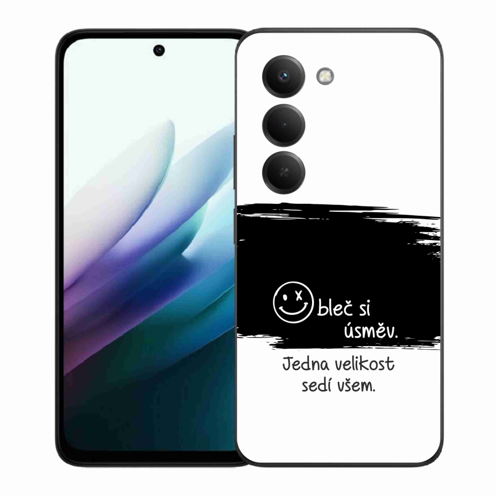 Gelový kryt mmCase na Xiaomi Redmi 15 4G/5G (171mm) - vtipný text 8 černobílé pozadí
