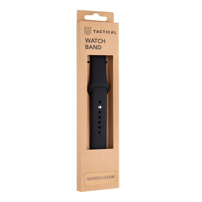 Tactical 456 Silikonový Řemínek pro Apple Watch 1/2/3/4/5/6/7/8/9/SE 38/40/41mm Black