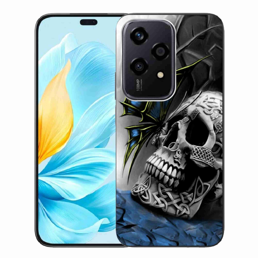 Gelový kryt mmCase na Honor 200 Lite 5G - motýl a lebka