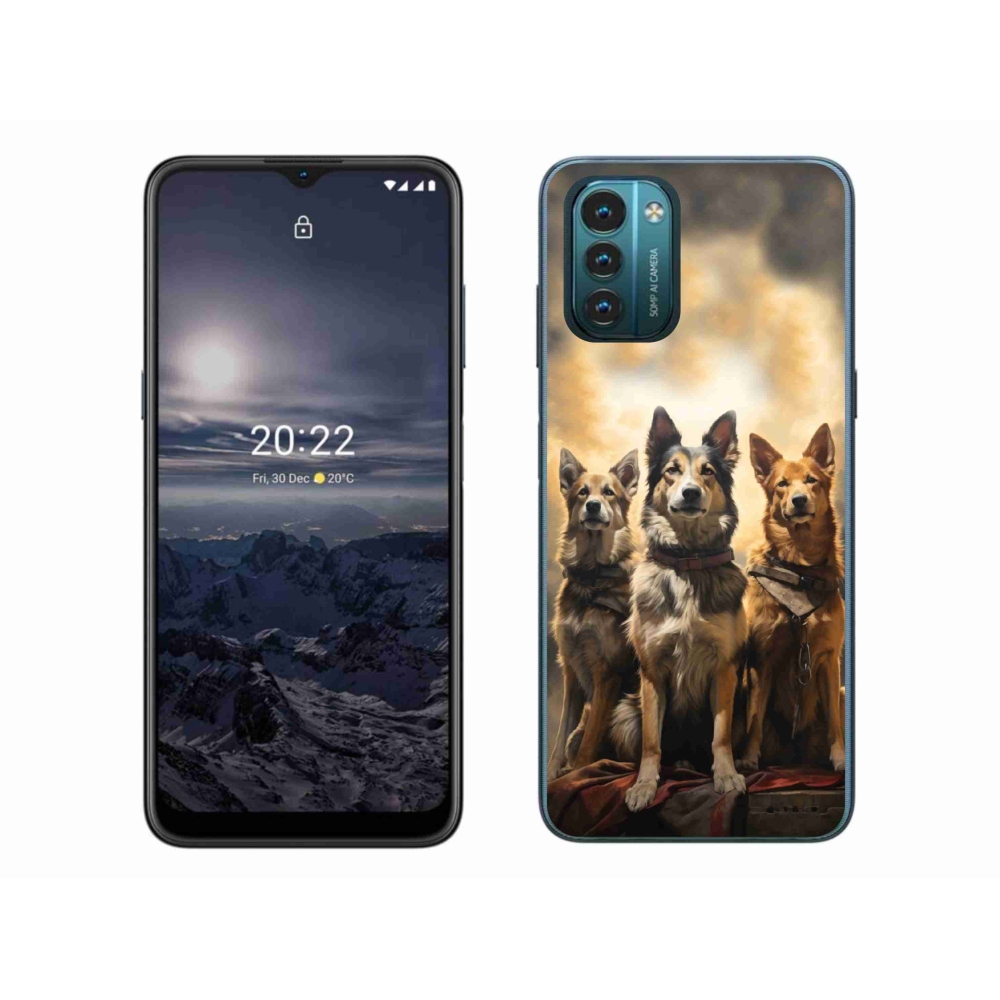 Gelový kryt mmCase na Nokia G11/G21 - tři psi
