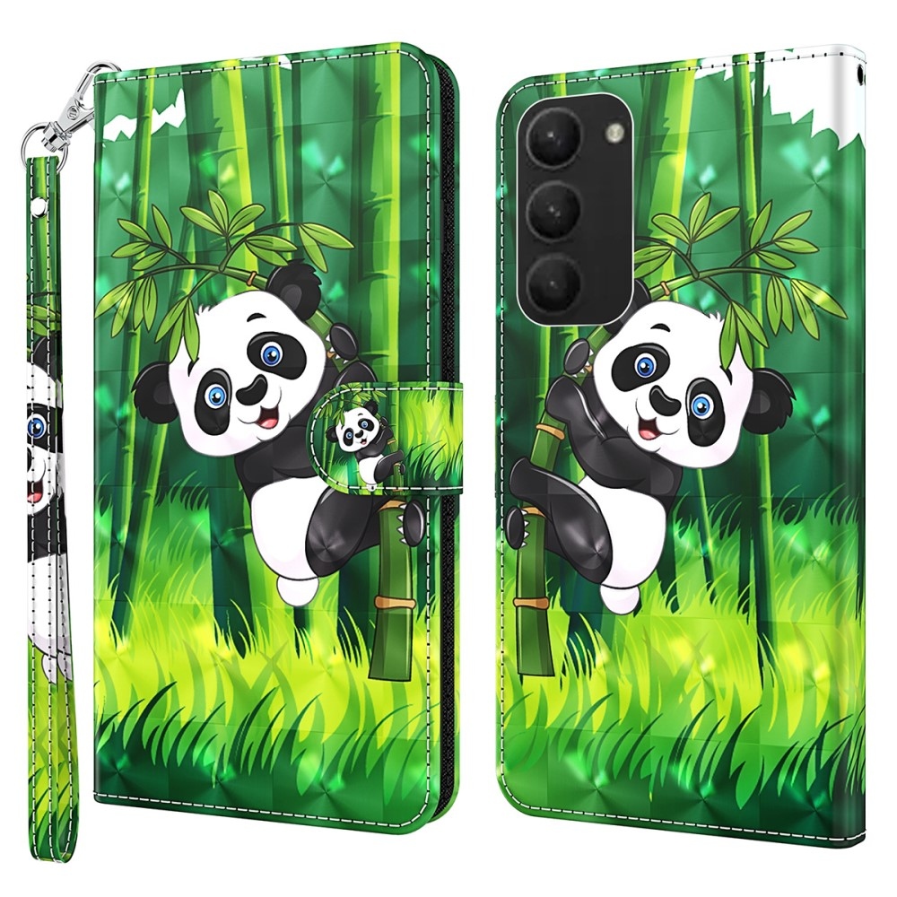 Print knížkové pouzdro na Samsung Galaxy S24+ - panda na bambusu