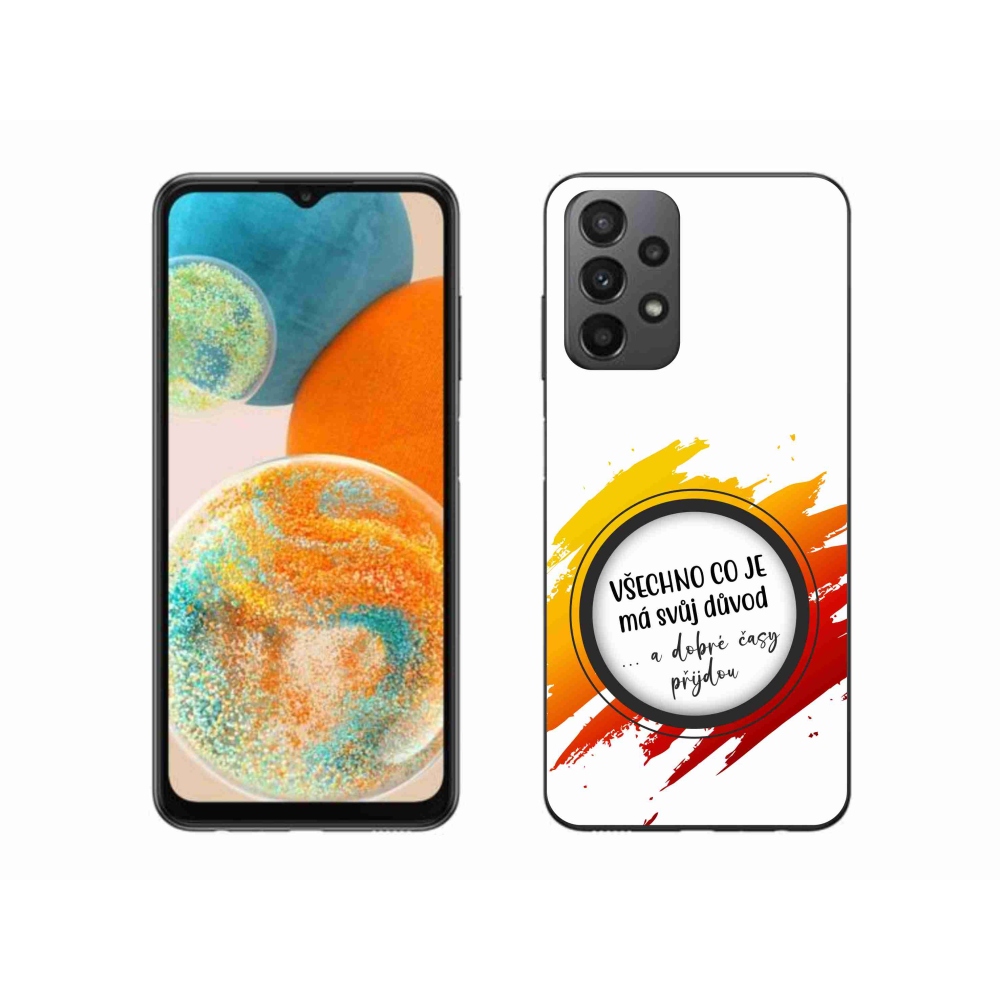 Gelový kryt mmCase na Samsung Galaxy A23 4G/5G - citát 3 bílé pozadí